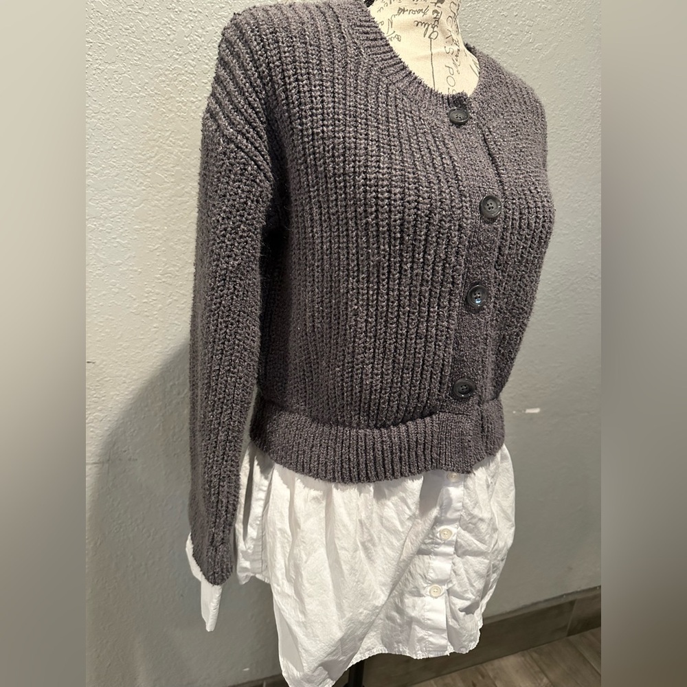Anthropologie twofer cardigan shirt size S worn few times good condition Cropped - Picture 5 of 11